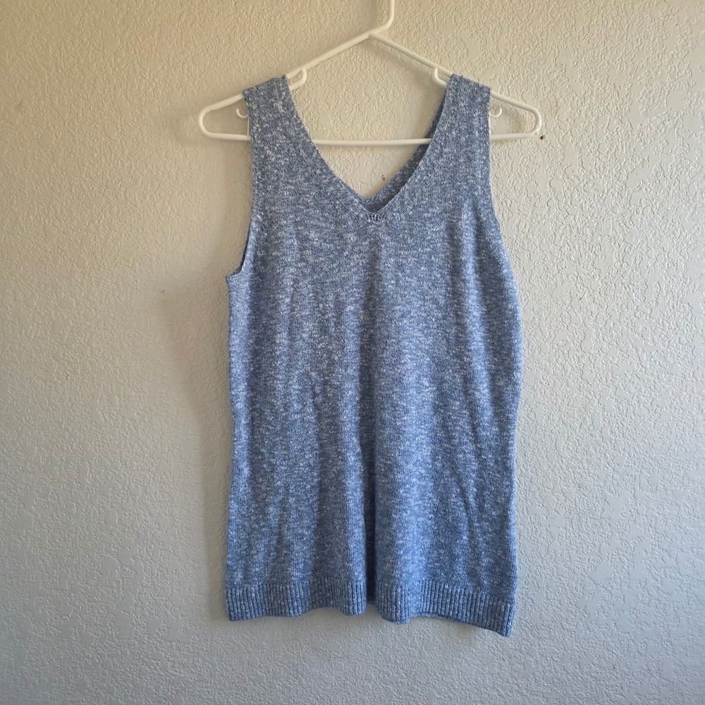 Talbots Blue Knit Tank Top Size M
